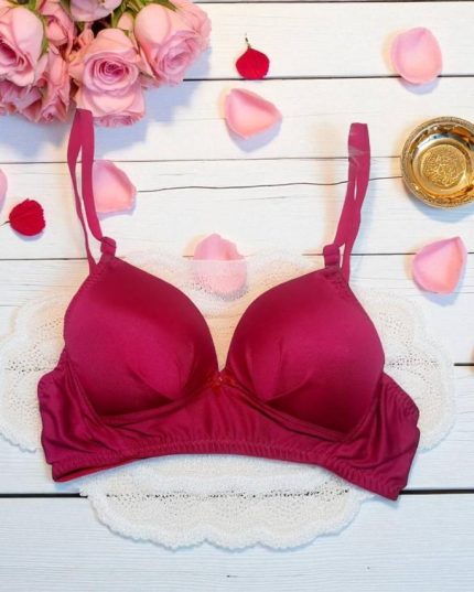 Crimson Red Light Padded Wireless Bra