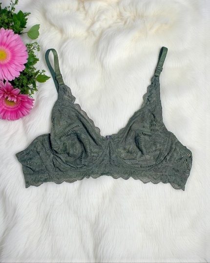 Midnight Spruce Net Wired Bra
