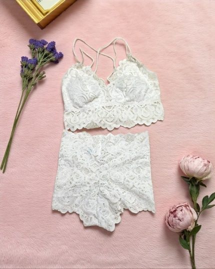 White Nightware Bra Panty Set