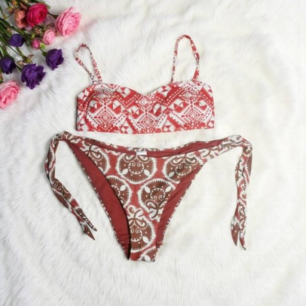 English Vermillion Beach Bikini Set