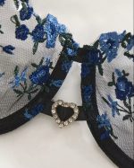 Black And Blue Transparent Bra Panty Set - Image 9