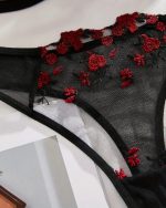 Black And Red Transparent Bra Panty Set - Image 8
