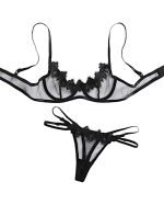 Black See Through Bra Panty Set