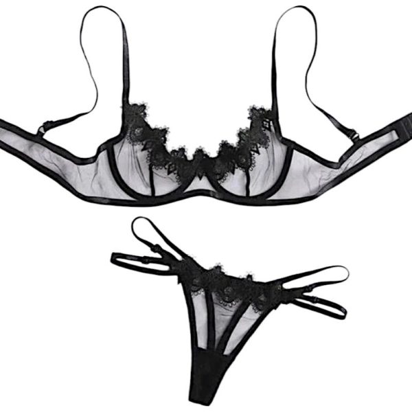 Black See Through Bra Panty Set
