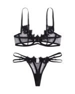Black See Through Bra Panty Set - Image 5