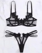 Black See Through Bra Panty Set - Image 3