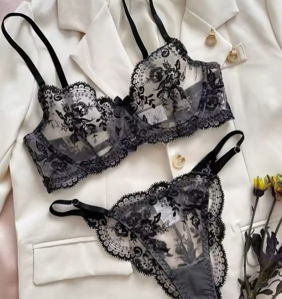 Black Transparent Embroidery Set