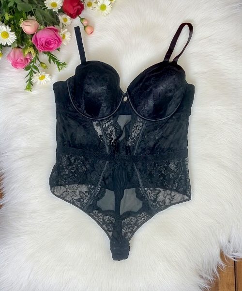 Rich Black Western Body Suit