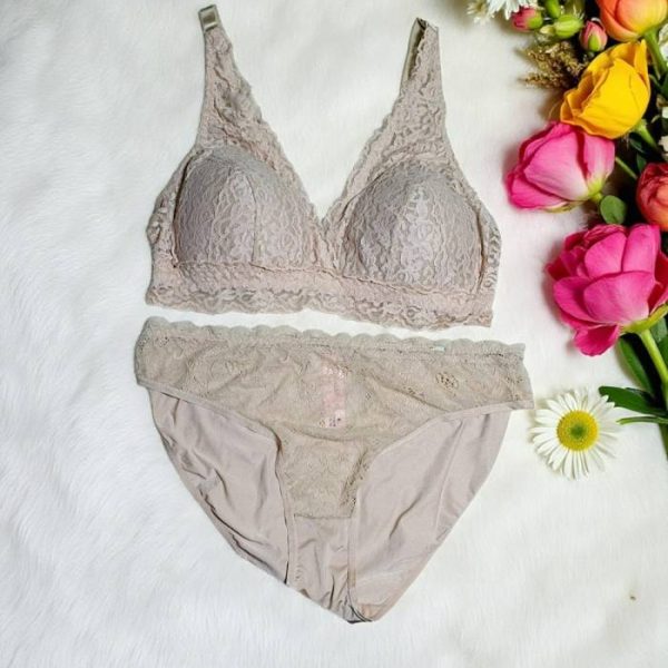 Pale Silver Bralette Set