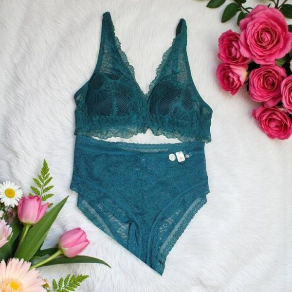 Midnight Green Bralette Set
