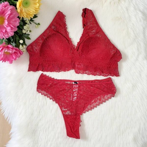 Wine Red Bralette Set