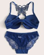 Dark Cornflower Blue China Front Open Butterfly Set - Image 3
