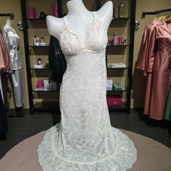 White Long Night Dress