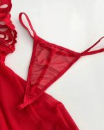 Madder Lake Lace Lingerie Set - Image 3