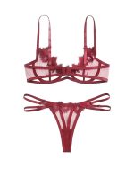 Smoky Topaz See Through Bra Panty Set - Image 2