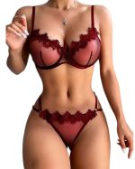 Smoky Topaz See Through Bra Panty Set - Image 5