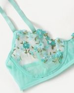 Pearl Aqua Transparent Bra Panty Set - Image 8