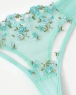 Pearl Aqua Transparent Bra Panty Set - Image 7