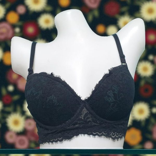 Gunmetal Net Foam Wired Bra