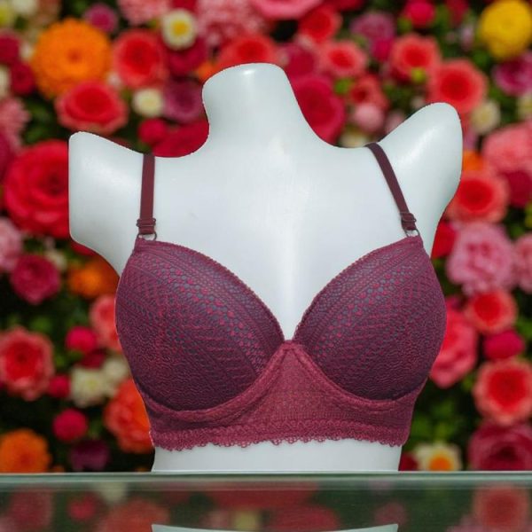 Old Mauve Net Foam Wired Bra