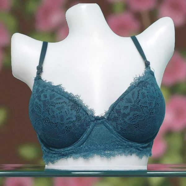 Jelly Bean Blue Net Foam Wired Bra