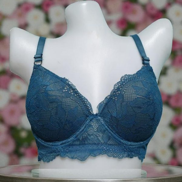 Police Blue Net Foam Wired Bra