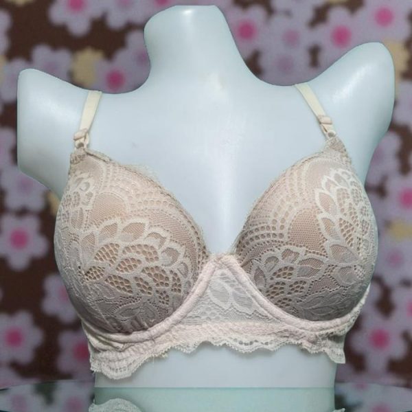 Dark Vanilla Net Foam Wired Bra
