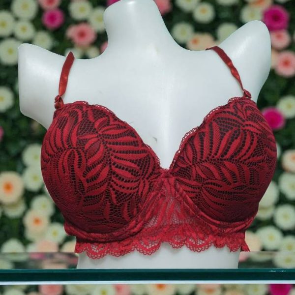 Vivid Auburn Net Foam Wired Bra