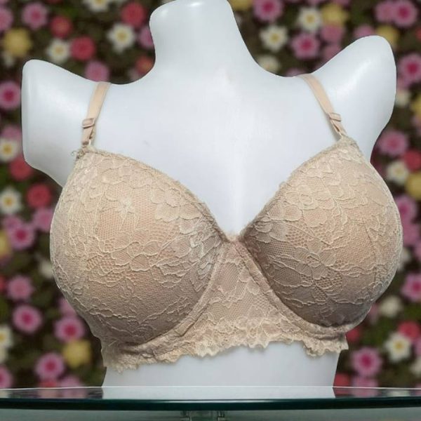 Dark Vanilla Net Foam Wired Bra