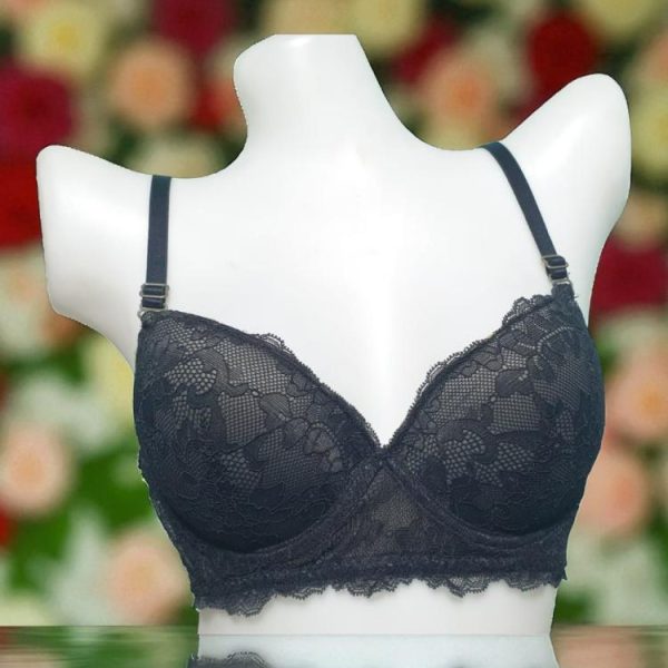 Davy's Grey Net Foam Wired Bra