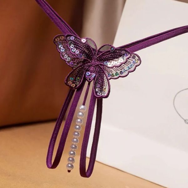 Palatinate Purple Pearl Thong Panty