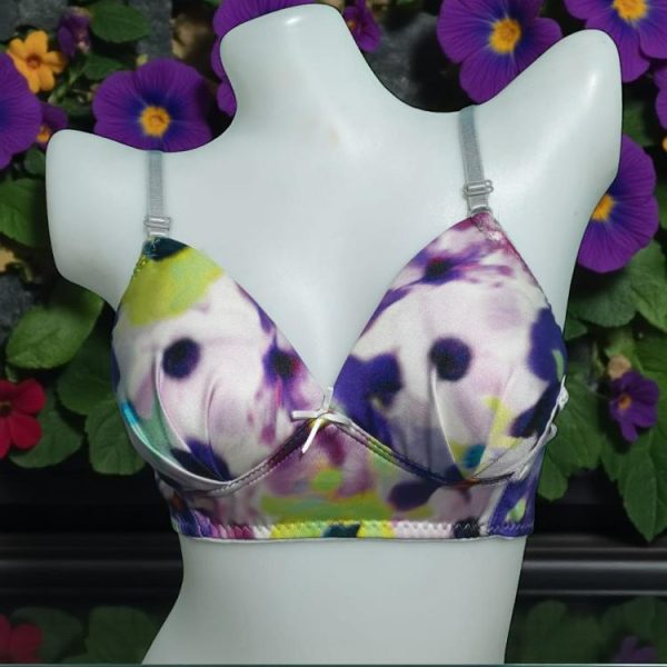 Light Gray Printed Foam Wired Bra