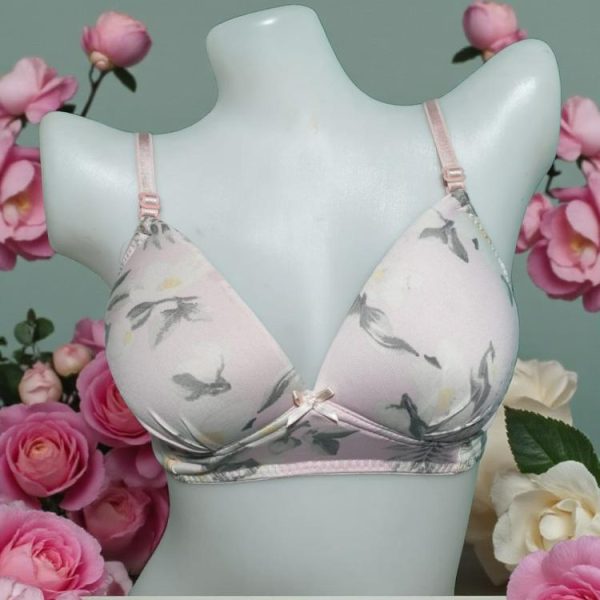 Light Gray Printed Foam Wired Bra