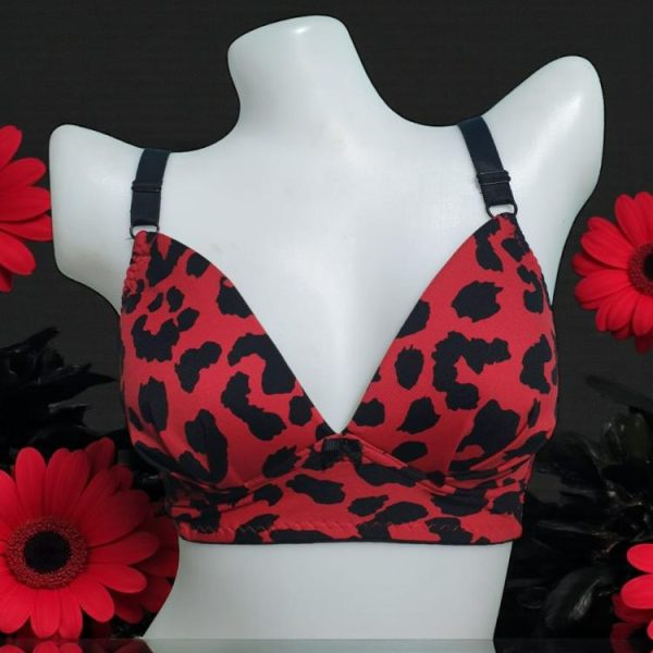 American Red Printed Foam Wired Bra