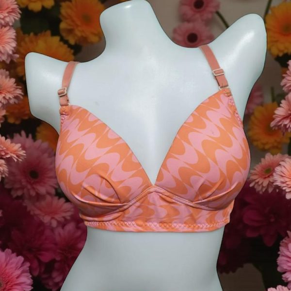 Copper Printed Foam Wired Bra