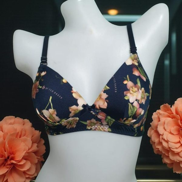 Yankees Blue Printed Foam Wired Bra