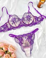 Dark Violet Transparent Embroidery Set
