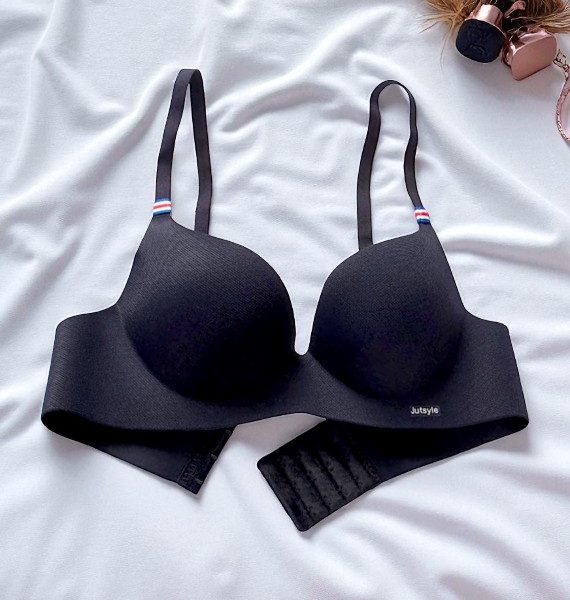 Black Seamless T-Shirt Bra