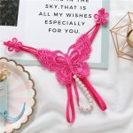Butterfly Lace Pearl Thong - Image 6