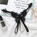 Butterfly Lace Pearl Thong - Image 5