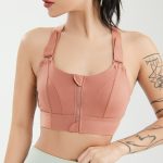 Front Zipper Shockproof Sports Bra - Image 2