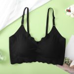 Back Hook Latest Breathable Satin Seamless Padded Bra - Image 4