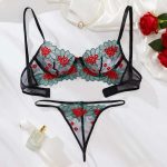 China Ultra Thin Lace Sexy Underwear Anti Sagging Set