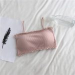 Lace Trim Sling Back Tube Top Bra - Image 7