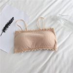 Lace Trim Sling Back Tube Top Bra - Image 4