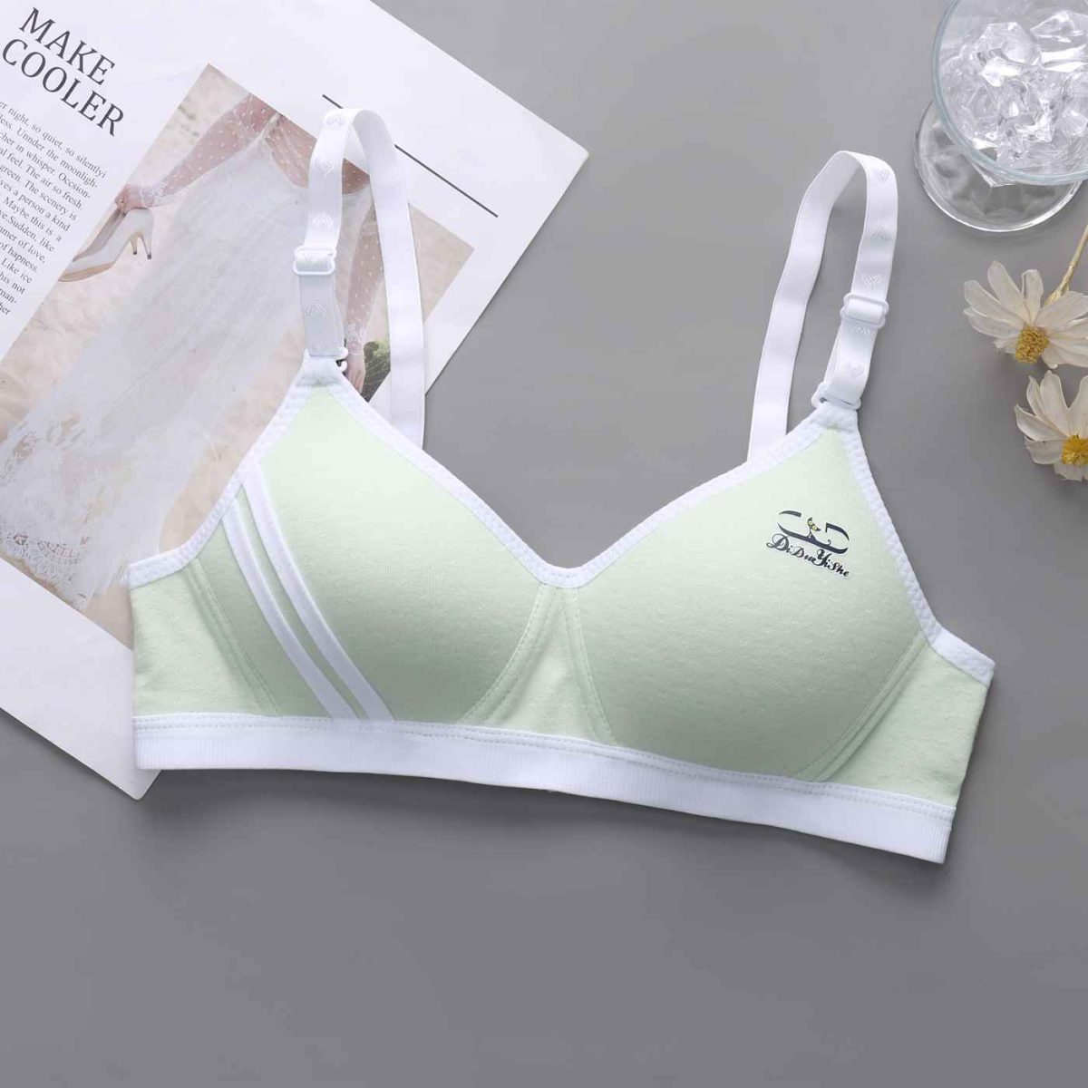 Pure Cotton Underwear Korean Style Student Push-Up Bra - Image 3