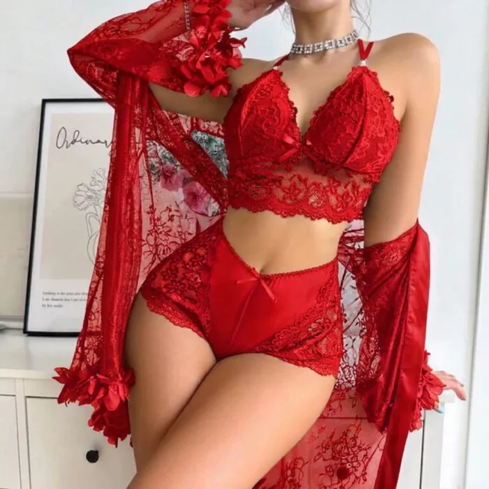 Cross-Border Sexy See-Through Intimates Nightgown - Image 2